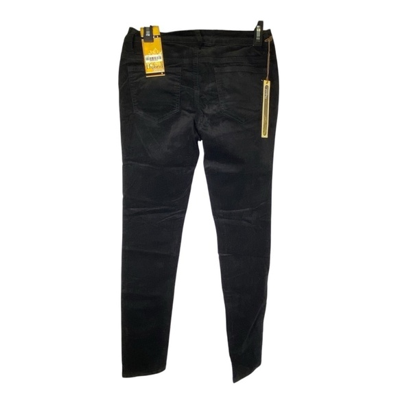 NWT  HYBRID & CO Women size 3 Black fine corduroy stretch low rise skinny pants - Picture 5 of 11